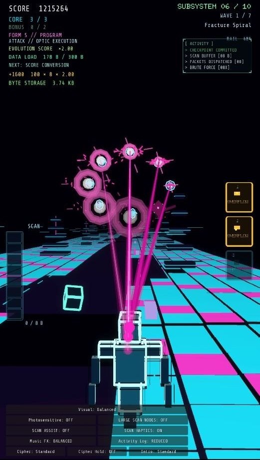 Vector//8 gameplay scanning ring targets in Fracture Spiral
